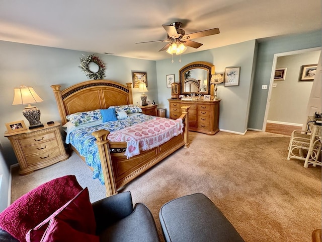 63 Cape Woods Rd, North Cape May, NJ 08204 - bedroom featuring light carpet and a ceiling fan