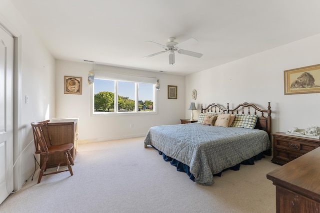 7423 Ocean Dr, Avalon, NJ 08202 - bedroom with carpet flooring, a ceiling fan, and baseboards