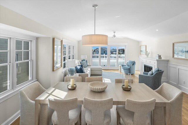 10700 3rd Ave S, Unit South, Stone Harbor, NJ 08247 - living room featuring ceiling fan, light wood-type flooring, and recessed lighting