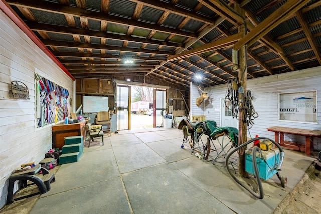 716 Dias Creek Rd, Cape May Court House, NJ 08210 - misc room with concrete flooring, vaulted ceiling, and wood walls