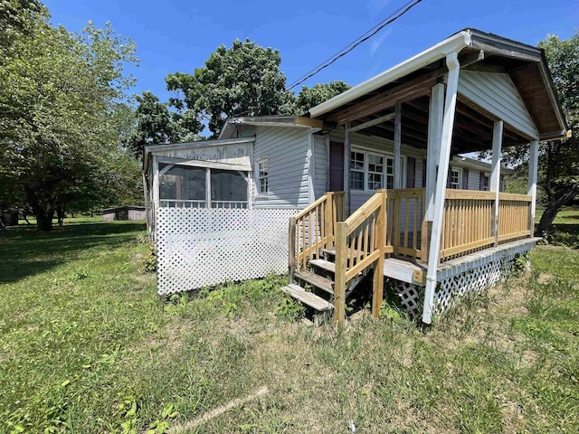 view of rear view of property