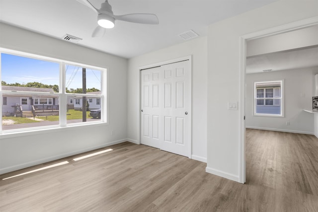 108 Sunray Beach Rd, Del Haven, NJ 08251 - unfurnished bedroom with wood finished floors, a closet, and ceiling fan