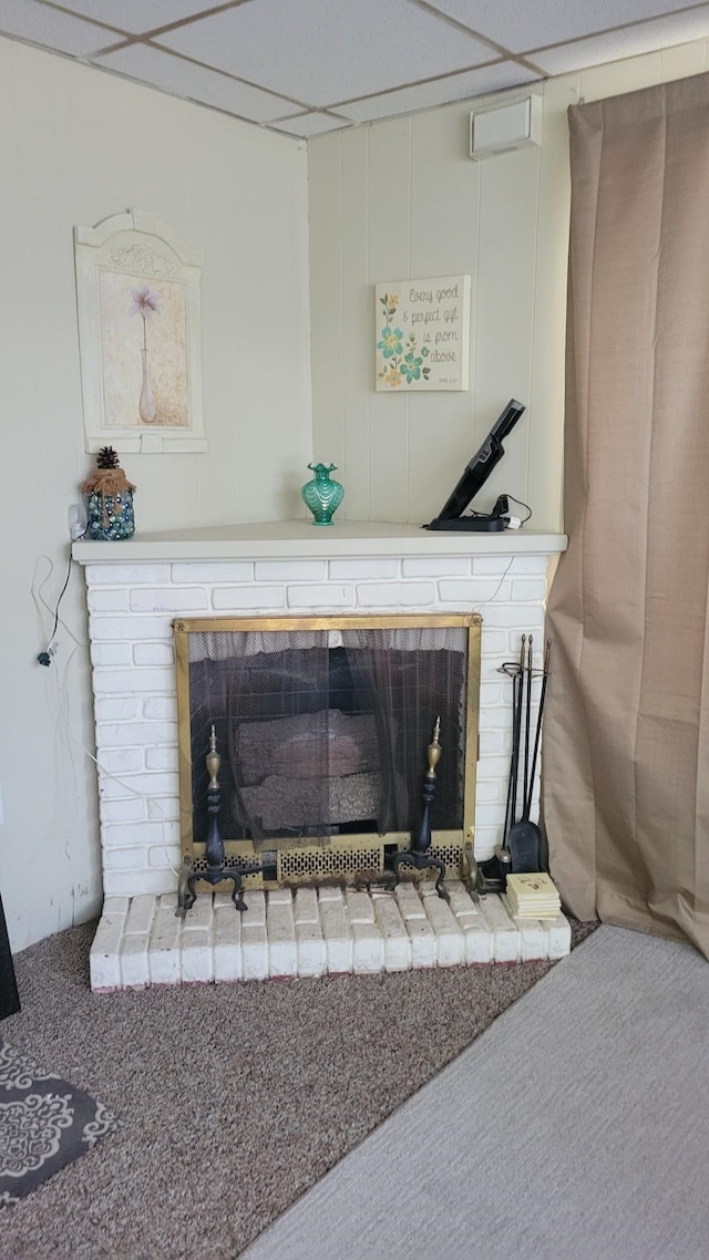 113 Heidi Ave, North Cape May, NJ 08204 - detailed view of a fireplace and carpet floors