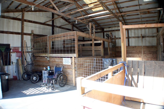 view of horse barn