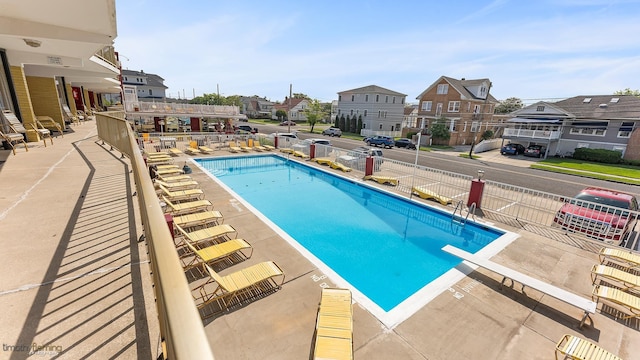 view of pool featuring a patio area