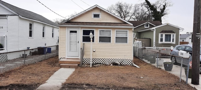 view of bungalow-style home