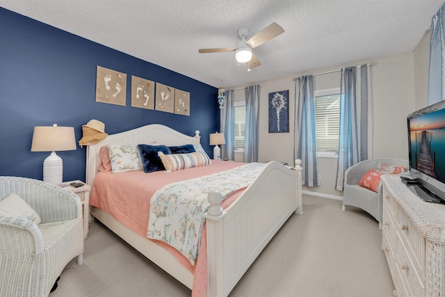 301 E S Station Ave Unit 126, Lower Township, NJ 08260 - carpeted bedroom featuring ceiling fan and a textured ceiling