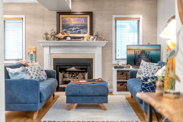 301 E S Station Ave Unit 126, Lower Township, NJ 08260 - living room featuring hardwood / wood-style floors