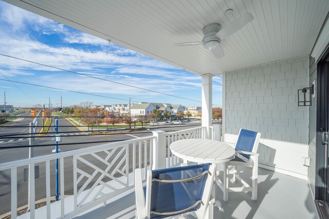 2977 Dune Dr Unit 6, Avalon, NJ 08202 - balcony with a ceiling fan