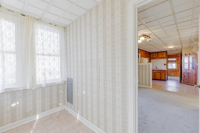 interior space featuring tile patterned flooring