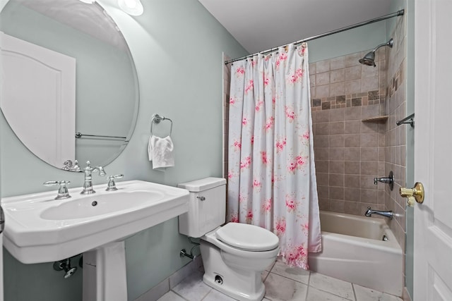 364 41st St E, Unit East, Avalon, NJ 08202 - bathroom featuring shower / tub combo with curtain and tile patterned floors