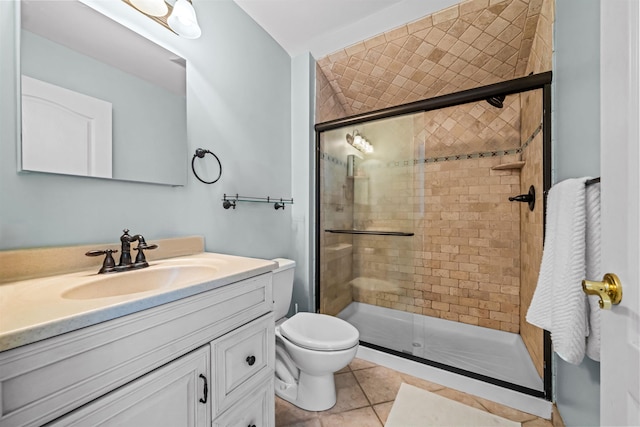 364 41st St E, Unit East, Avalon, NJ 08202 - full bath with a stall shower, vanity, and tile patterned floors