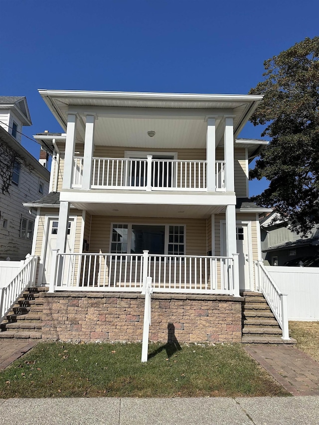 view of front of property with a porch