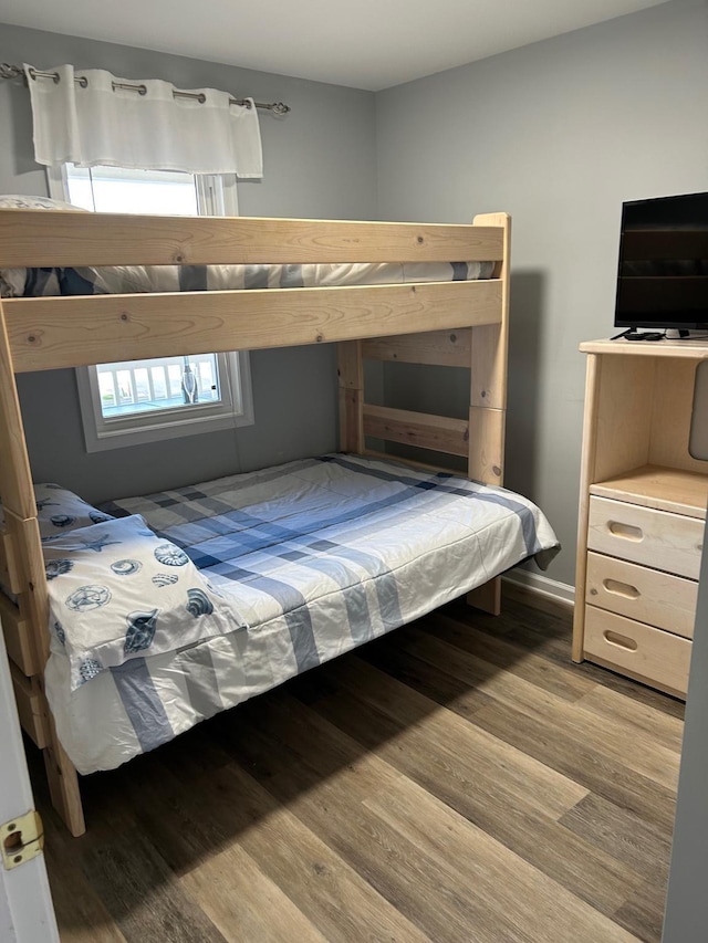 bedroom featuring hardwood / wood-style flooring