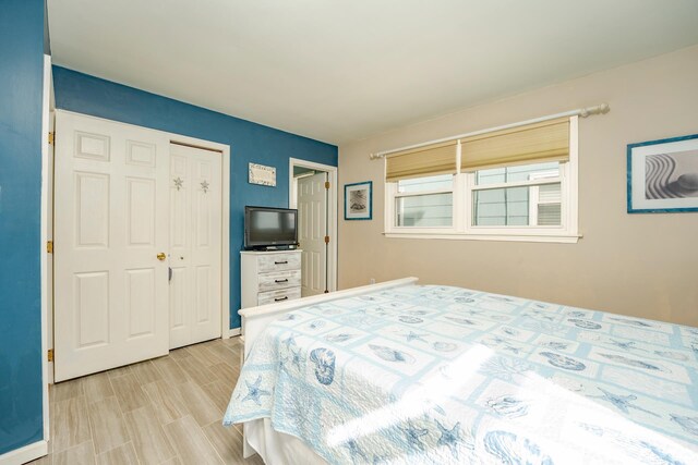 3817 Central Ave Unit 1St, Sea Isle City, NJ 08243 - bedroom with a closet and light wood-style floors