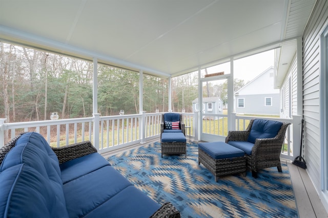 view of sunroom