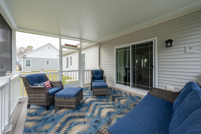 view of sunroom