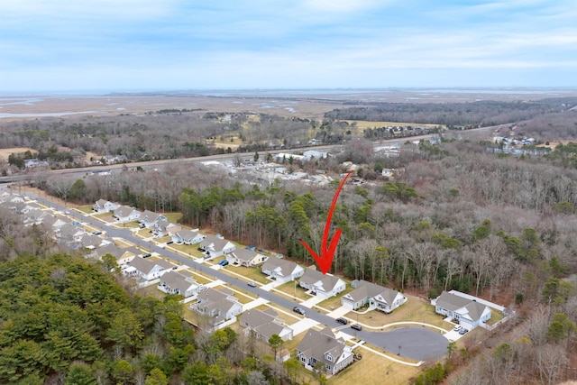 birds eye view of property featuring a residential view