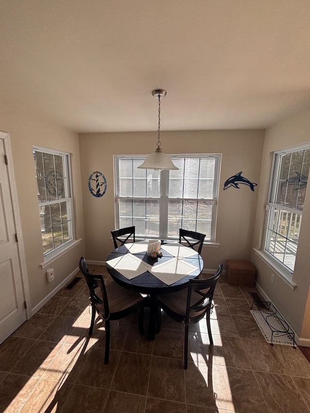 dining area with baseboards