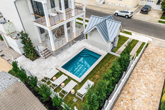 144 89th St, Stone Harbor, NJ 08247 - view of swimming pool featuring a patio area and a fenced backyard