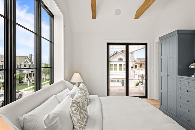 144 89th St, Stone Harbor, NJ 08247 - bedroom with access to outside and light wood finished floors
