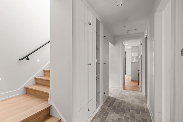 144 89th St, Stone Harbor, NJ 08247 - hall with dark wood-type flooring and stairs