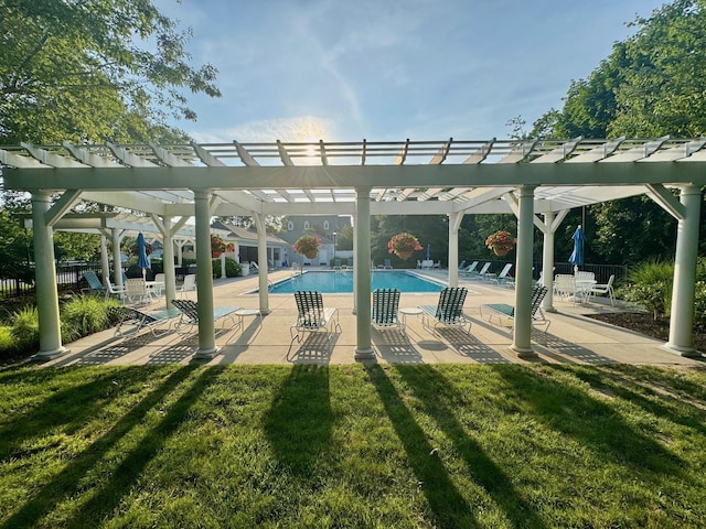 202 Osprey Dr Unit 202, Cape May Court House, NJ 08210 - community pool with a pergola and a patio area