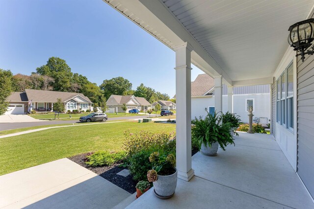 view of patio with covered porch