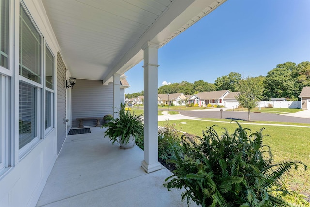 view of patio / terrace featuring covered porch