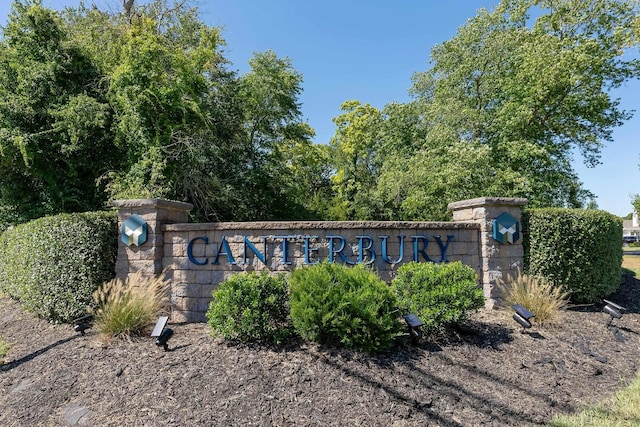 view of community sign