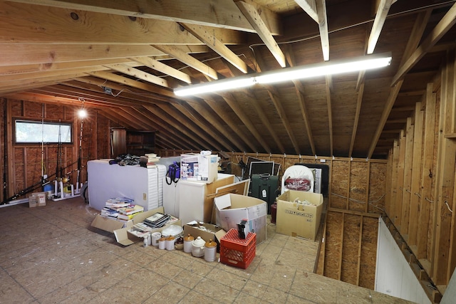view of attic