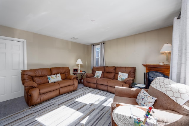 view of carpeted living room