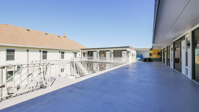 view of patio / terrace with a balcony