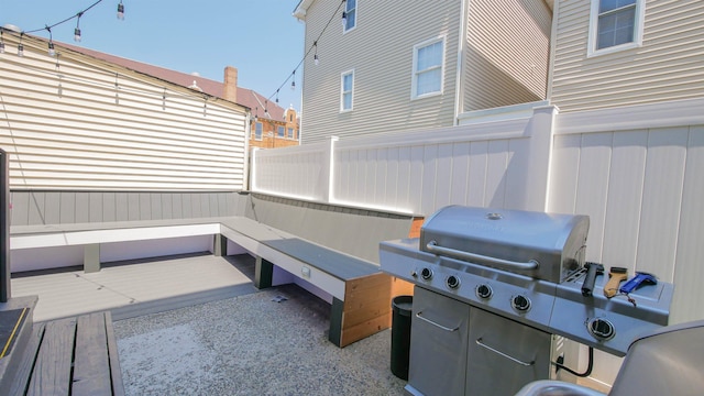 view of patio / terrace with fence