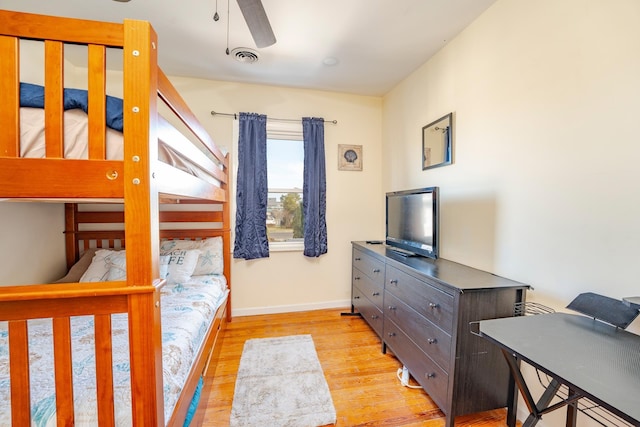 220 E 21st Ave, North Wildwood, NJ 08260 - bedroom featuring light wood-type flooring, baseboards, and visible vents