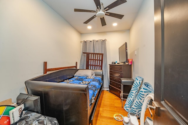 220 E 21st Ave, North Wildwood, NJ 08260 - bedroom with wood finished floors, recessed lighting, and a ceiling fan