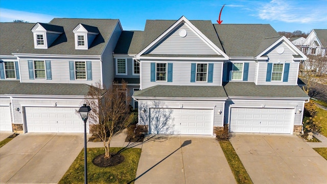 view of front of home featuring a garage