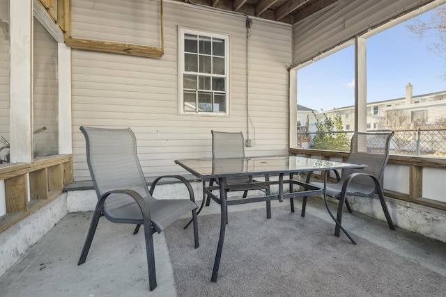 view of sunroom