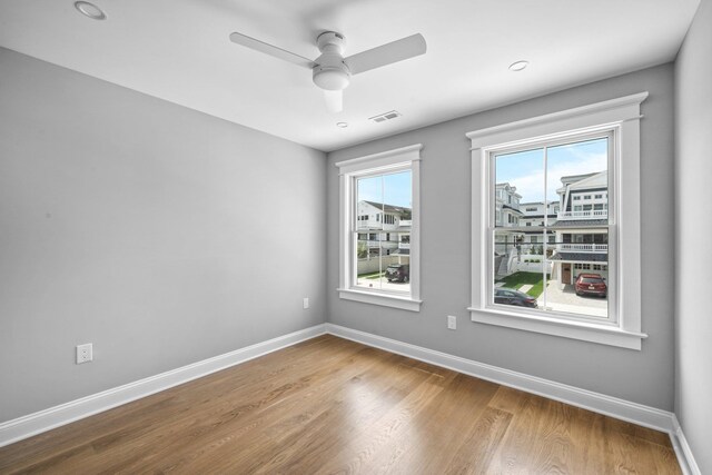 297 24th St Unit 297, Avalon, NJ 08202 - spare room featuring wood finished floors, baseboards, ceiling fan, and recessed lighting