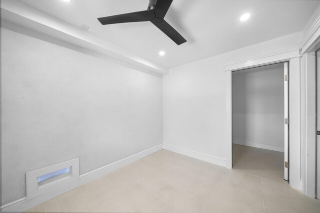 297 24th St Unit 297, Avalon, NJ 08202 - unfurnished bedroom featuring recessed lighting, ceiling fan, and baseboards