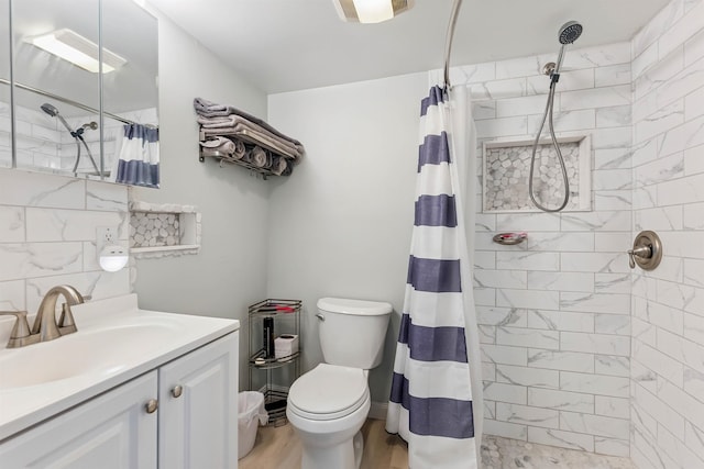 5111 Shawcrest Rd Unit 5111, Lower Township, NJ 08260 - bathroom featuring vanity, a tile shower, and wood finished floors