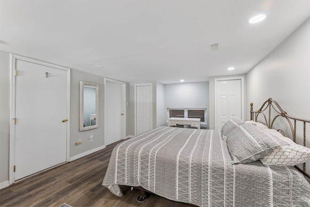 5111 Shawcrest Rd Unit 5111, Lower Township, NJ 08260 - bedroom featuring two closets, wood finished floors, and recessed lighting
