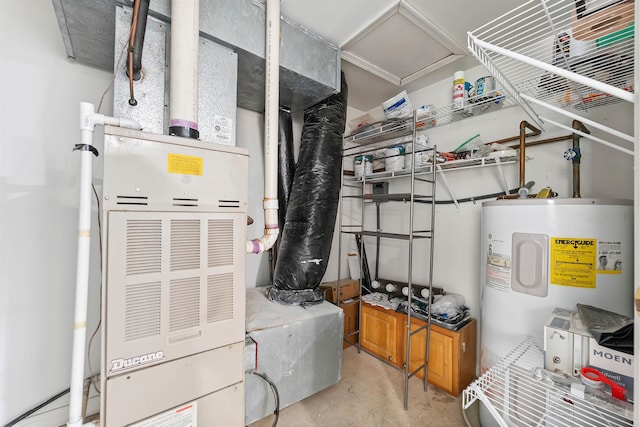 5111 Shawcrest Rd Unit 5111, Lower Township, NJ 08260 - utility room with electric water heater and heating unit
