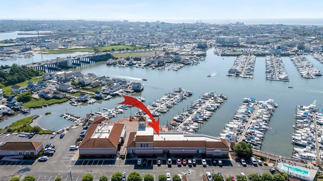 5111 Shawcrest Rd Unit 5111, Lower Township, NJ 08260 - drone / aerial view of a marina and a large body of water