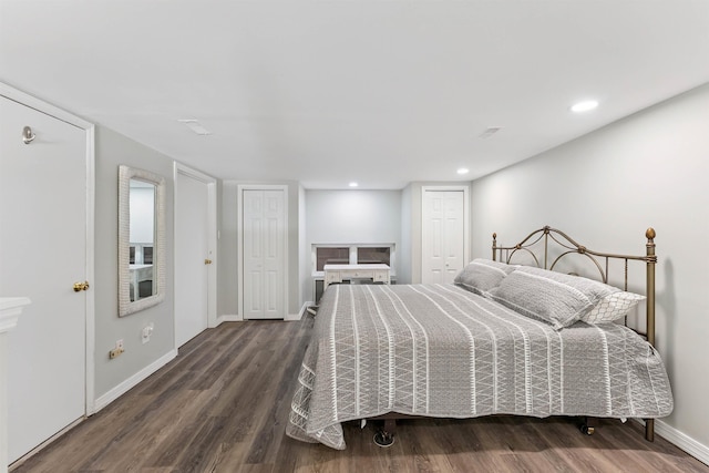 5111 Shawcrest Rd Unit 5111, Lower Township, NJ 08260 - bedroom with wood finished floors, multiple closets, and recessed lighting