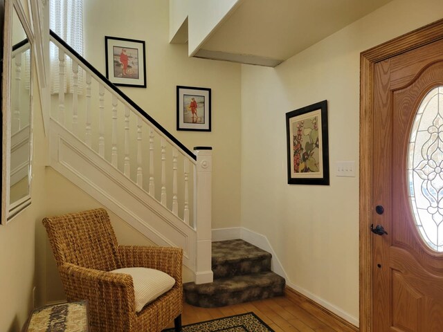 113 W Walnut Ave, North Wildwood, NJ 08260 - entrance foyer featuring hardwood / wood-style flooring and stairs