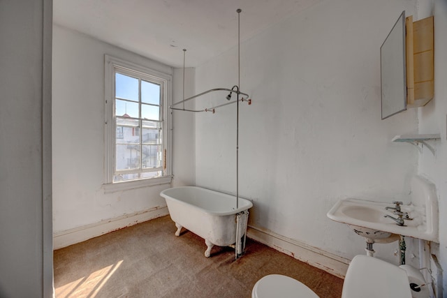 918 Stockton Ave, Cape May, NJ 08204 - bathroom with a freestanding bath and toilet