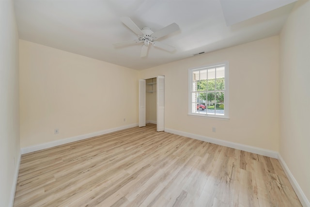 24 Heron Way N, Cape May, NJ 08204 - unfurnished bedroom featuring light wood finished floors, baseboards, a closet, and ceiling fan