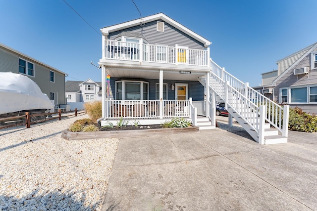 view of front of property with a porch