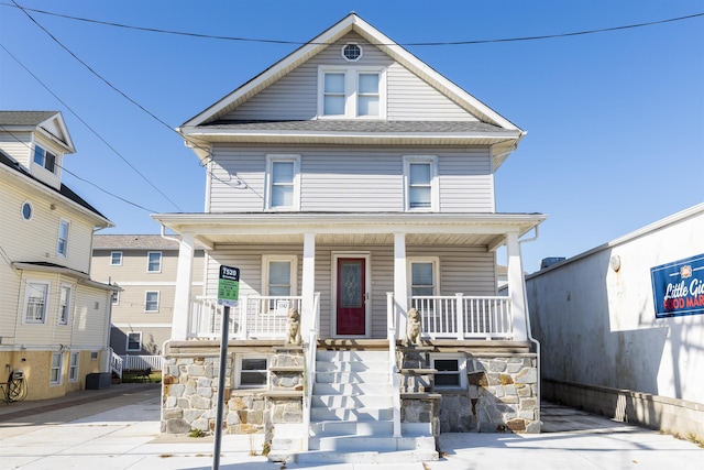 view of front of home featuring a porch